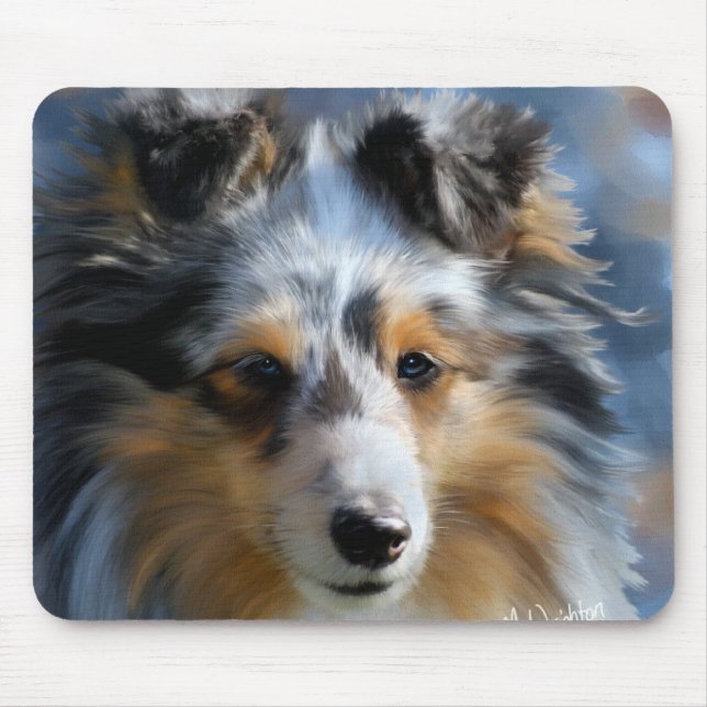 Tapis De Souris Shetland Sheepdog Art (Devant)