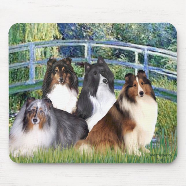 Tapis De Souris Shetland Sheepdog (quatre) - Pont (Devant)