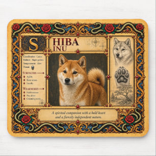 Tapis De Souris Shiba Inu, Art du Bestiaire Médiéval