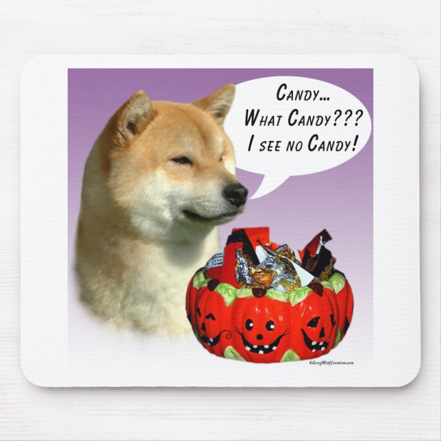 Tapis De Souris Shiba Inu Halloween Candy (Devant)