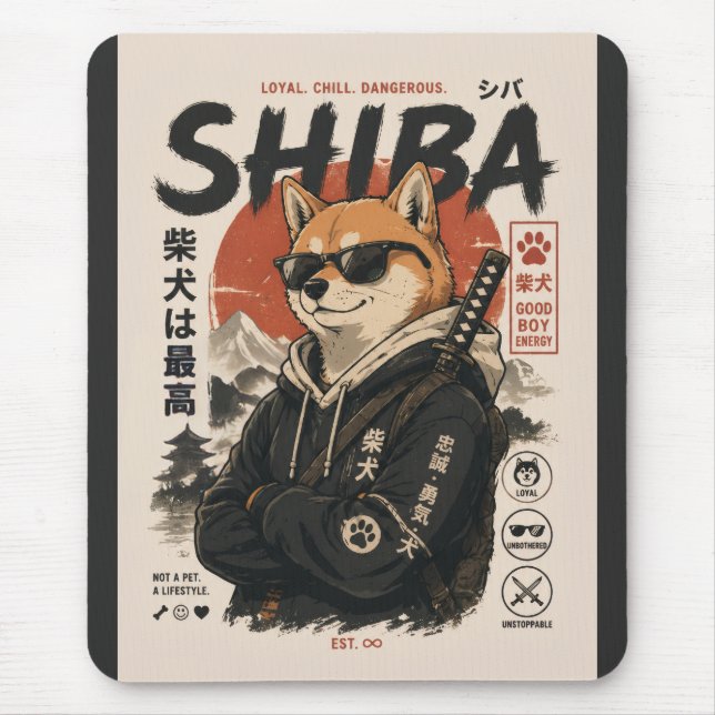 TAPIS DE SOURIS SHIBA LE PROTECTEUR (Devant)