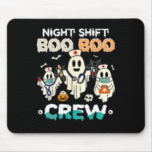 Tapis De Souris Shift Boo Boo Équipage Infirmière Ghost Infirmière