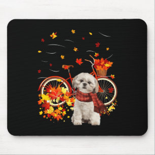 Tapis De Souris Shih Tzu Bike Automne Chien Leaf Automne Fun Autom