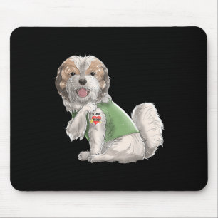 Tapis De Souris Shih Tzu J'aime Maman Tatouage Chien Chemise Drôle