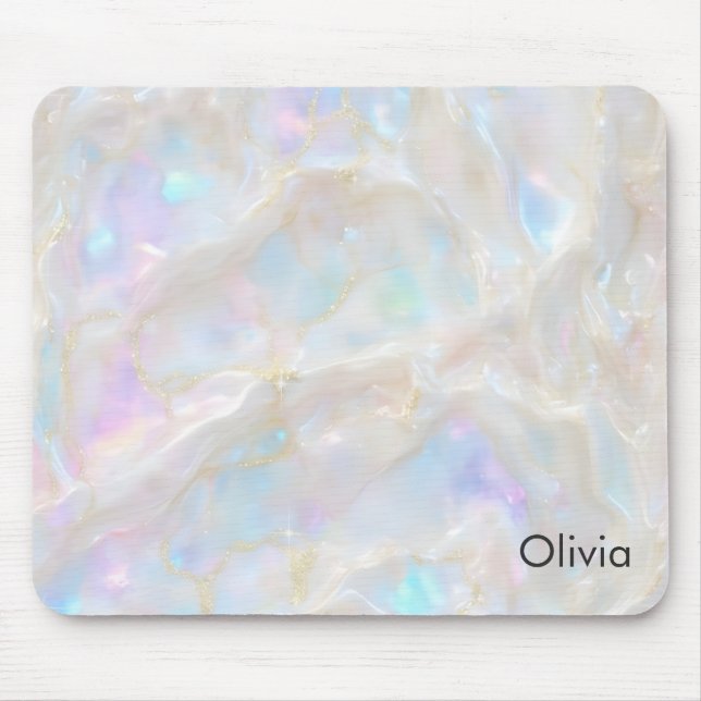 Tapis De Souris Shimmer Opal Iridescent Background (Devant)