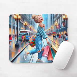 Tapis De Souris Shopping Ado Dans La Grande Ville