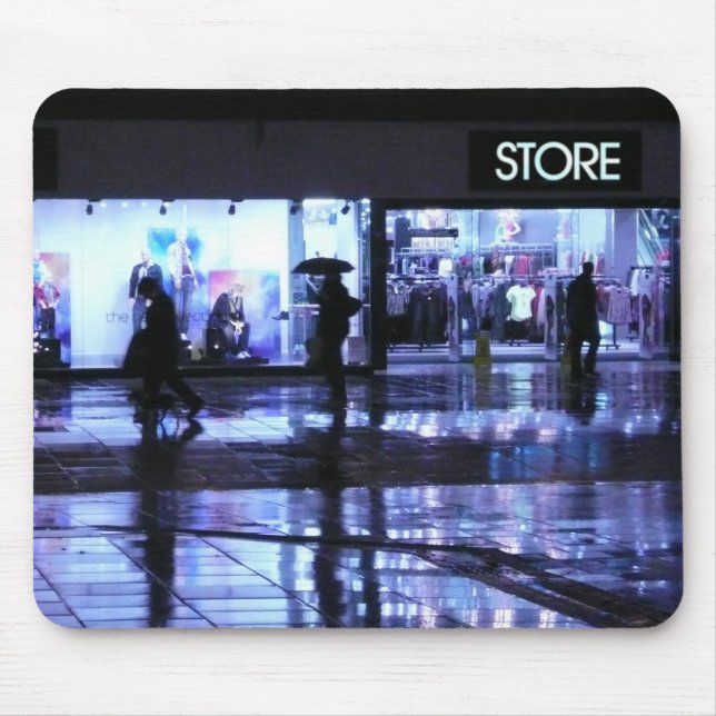 Tapis De Souris Shopping dans la pluie (Devant)