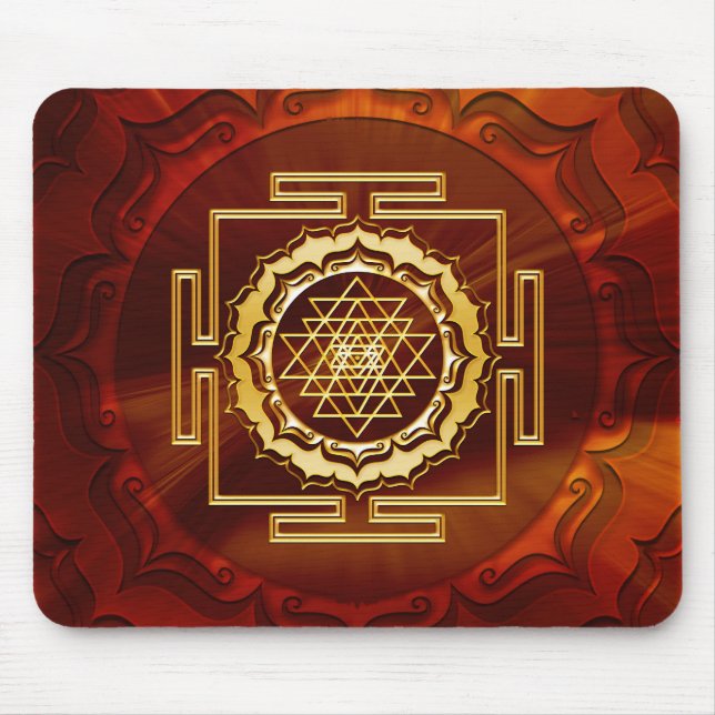 Tapis De Souris Shri Yantra - Conducteur cosmique d'énergie (Devant)