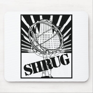 Tapis De Souris SHRUG inspiré par l'atlas nouvel gesticulé