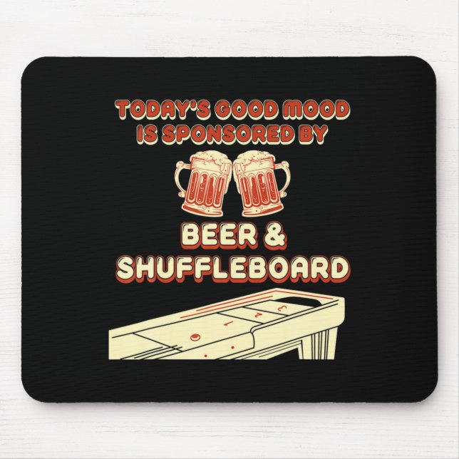 Tapis De Souris Shuffleboard Player Beer  (Devant)