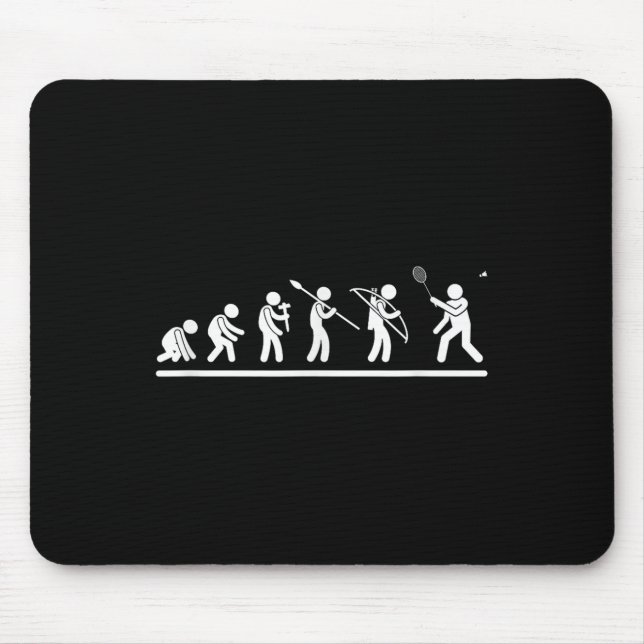 Tapis De Souris Shutt Evolution Hommes Femmes Drôle Badminton (Devant)