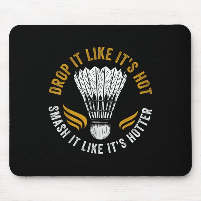 Tapis De Souris Shuttle Joueur Badminton (Devant)