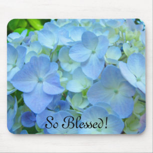 Tapis de souris Si Bénis ! Fleurs de Hortensias Bl