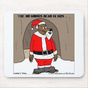 Tapis De Souris Si le Père Noël Ours Drôles Cadeaux de Noël T-shir