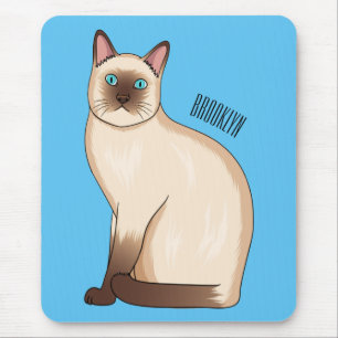 Tapis De Souris Siamese cat cartoon illustration