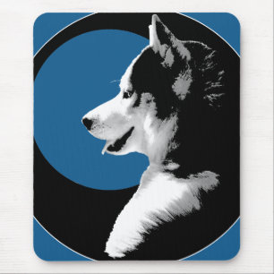 Tapis De Souris Sibérie Husky Mousepad Cadeaux Malamute Chiens De