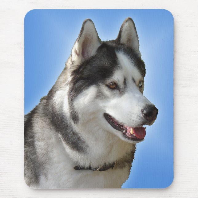 Tapis De Souris Sibérie Husky Mousepad Cadeaux Malamute Chiens De  (Devant)