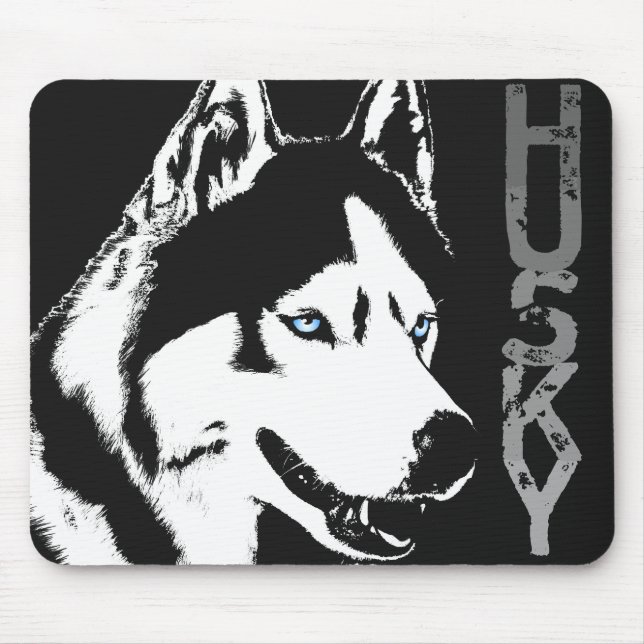 Tapis De Souris Sibérie Husky Mousepad Cadeaux Malamute Wolf Chien (Devant)