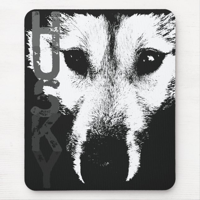 Tapis De Souris Sibérie Husky Mousepad Cadeaux Malamute Wolf Chien (Devant)