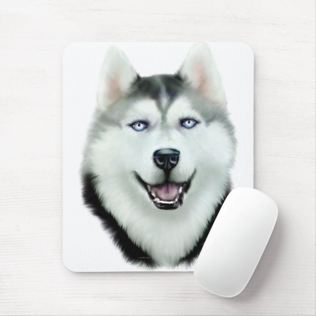Tapis De Souris Sibérien Husky (Avec souris)