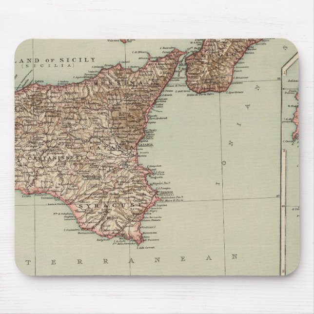 Tapis De Souris Sicile, Sardaigne (Devant)