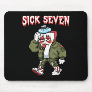 Tapis De Souris Sick Seven 67 Mème Drôle Slang Gen Alpha Brainrot
