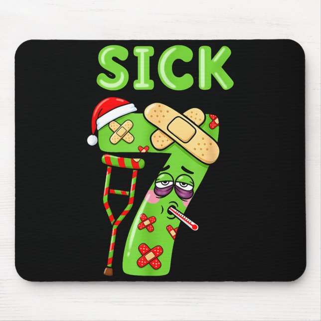 Tapis De Souris Sick Seven Meme 67 Six Seven Santa Hat Christmas P (Devant)