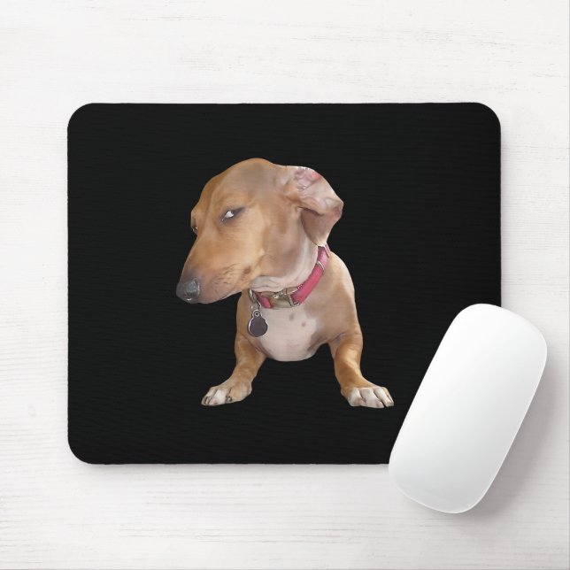 Tapis De Souris Side Eye Dog Mème Souris Pad (Avec souris)