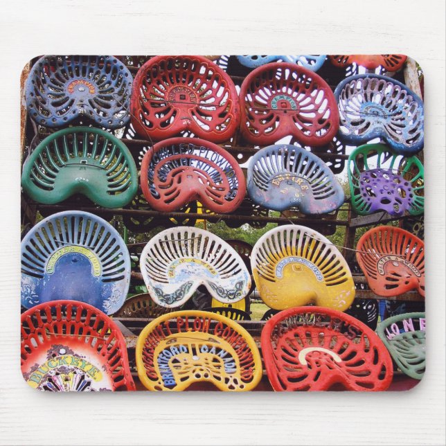 Tapis De Souris Sièges de tracteur à l'exposition de tracteur (Devant)