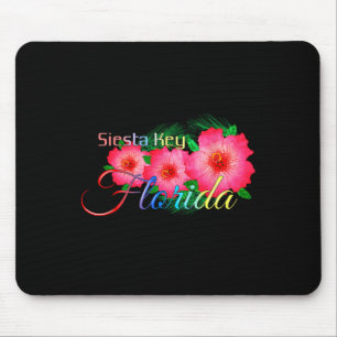 Tapis De Souris Siesta Key Florida Fleurs tropicales Vacatio famil