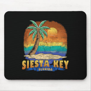 Tapis De Souris Siesta Key Florida Vintage Souvenir désorganisé
