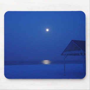 Tapis De Souris Siesta Key, Floride - pleine lune au-dessus du gol