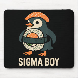 Tapis De Souris Sigma Boy Italien Brainrot Drôle Mème Pingouin