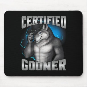 Tapis De Souris Sigma Loup Cringe Drôle Certifié Gooner