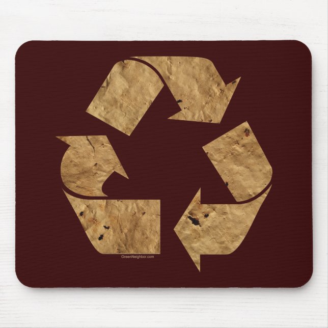 Tapis De Souris Signal de recyclage Brown (Devant)