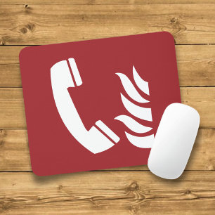 Tapis De Souris Signal de sécurité téléphonique d'urgence
