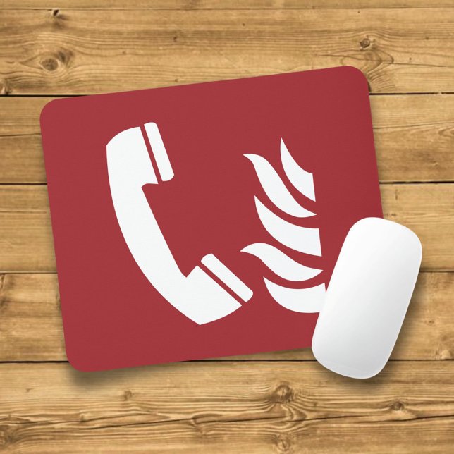 Tapis De Souris Signal de sécurité téléphonique d'urgence (Créateur téléchargé)