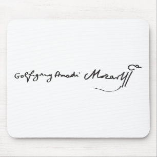 Tapis De Souris Signature de musicien Wolfgang Amadeus Mozart