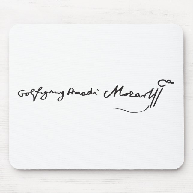 Tapis De Souris Signature de musicien Wolfgang Amadeus Mozart (Devant)