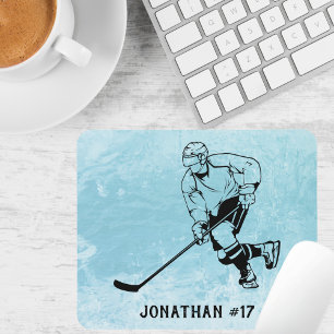 Tapis De Souris Signature du joueur de l'équipe de hockey sur glac