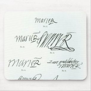 Tapis De Souris Signatures de la reine de Mary des Ecossais