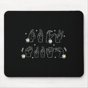 Tapis De Souris Signe À Main Anti Trump Asl Drôle Et Gesture