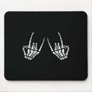 Tapis De Souris SIGNE À MAIN Rocker Rock Squelette Retro Halloween