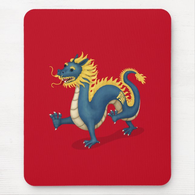 Tapis De Souris SIGNE D'Astrologie Zodiaque Chinois Rouge (Devant)