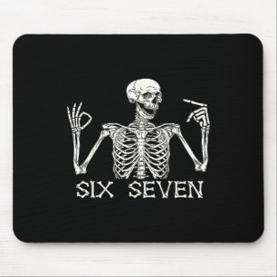 Tapis De Souris Signe de la main Six Sept 67 Squelette Mème Hallow