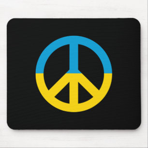 Tapis De Souris Signe de paix du drapeau de l'Ukraine