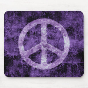 Tapis De Souris Signe de paix pourpre affligé Mousepad