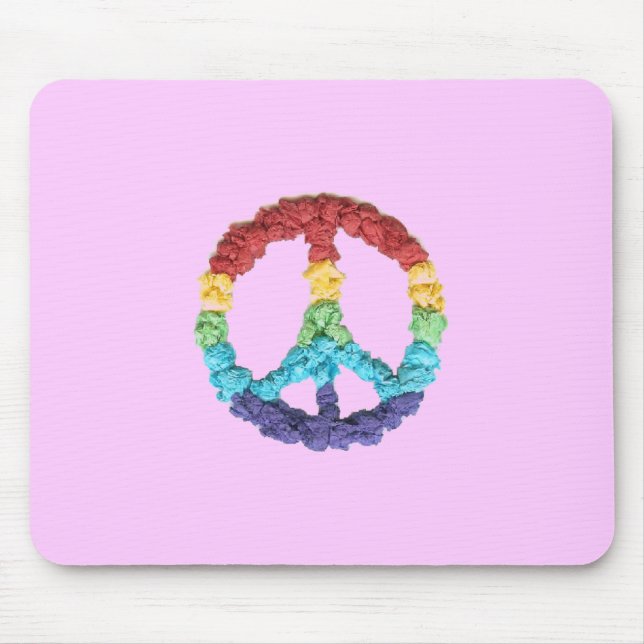 Tapis de souris signe de paix rose (Devant)