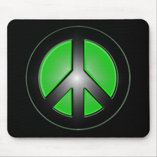 Tapis De Souris signe de paix vert