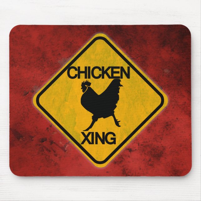 Tapis De Souris SIGNE DE PASSAGE DE Poulet Rustique (Devant)